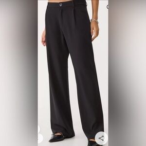 Stradvirus Woman's Black High Waist Wide Leg Trousers. Size 6
